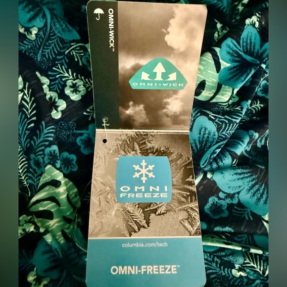 NWT Columbia PFG Midway Bay Dress XL Omni-Wick™ Omni-Freeze™ Green-Blue Tropical - Picture 4 of 6